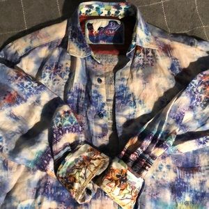 Men’s long sleeve Robert Graham linen shirt XL